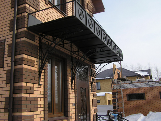 Кованый козырек 23