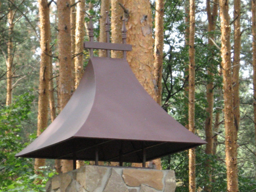 Дымник с элементами ковки 9