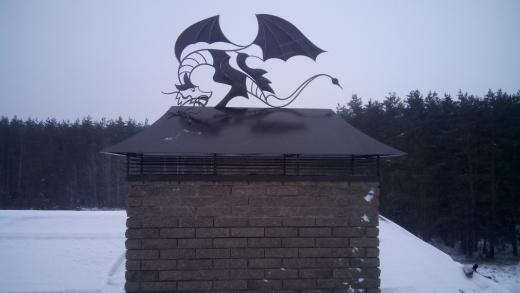 Дымник с элементами ковки 12