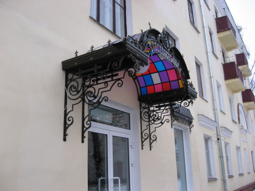 Кованый козырек 9