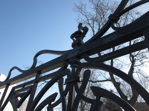 Ворота прозрачные декоративные под старину