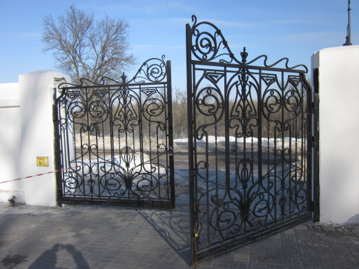 Ворота прозрачные декоративные под старину