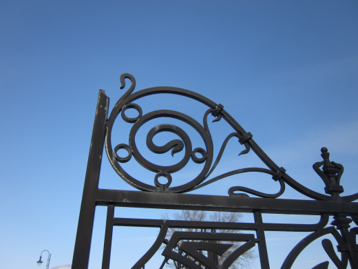 Ворота прозрачные декоративные под старину