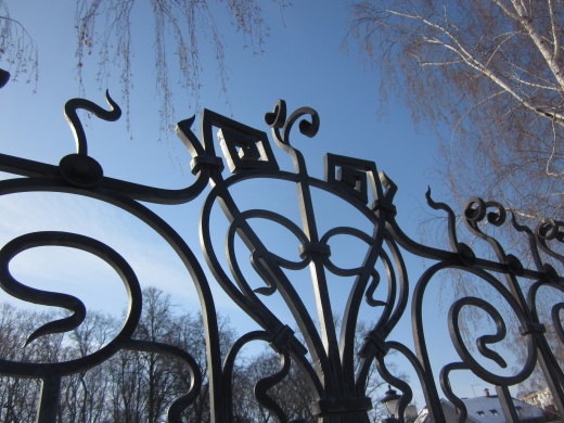 Ворота прозрачные декоративные под старину