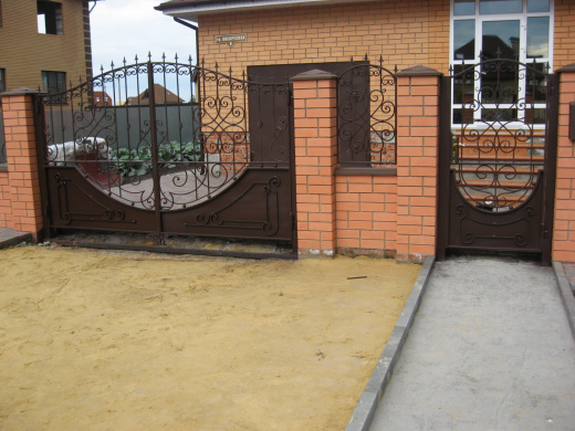 Ворота прозрачные с калиткой 3